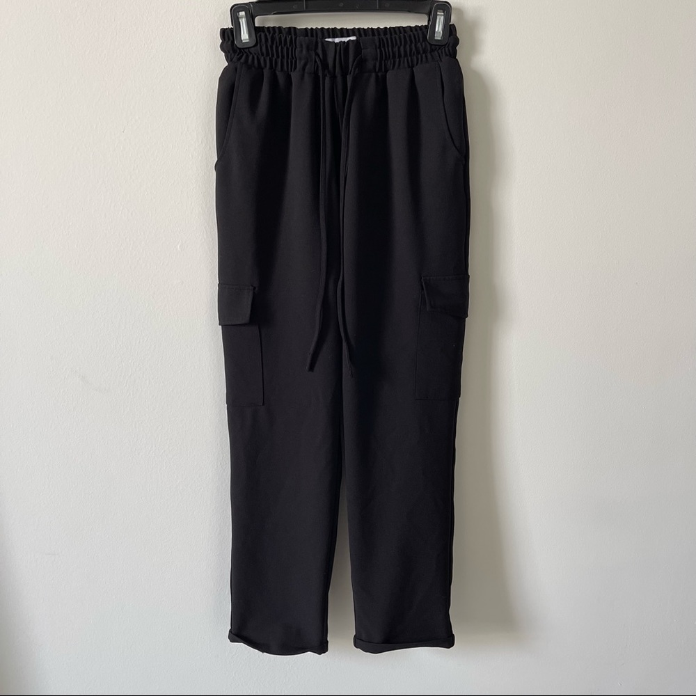 Primark lightweight cargo trousers with drawstring waist size 4